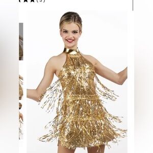 Weissman Gold Fringe Kid’s Dance Costume